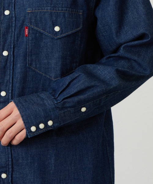 EDWIN（エドウィン）の「EDWIN エドウィン ウエスタンシャツ デニム 長袖（シャツ/ブラウス・メンズ・ブルー/インディゴブルー/ライトインディゴブルー・MEDIUM/LARGE/X-LARGE）」の10枚目の写真