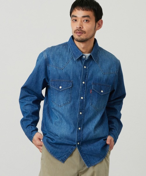 EDWIN（エドウィン）の「EDWIN エドウィン ウエスタンシャツ デニム 長袖（シャツ/ブラウス・メンズ・ブルー/インディゴブルー/ライトインディゴブルー・MEDIUM/LARGE/X-LARGE）」の15枚目の写真