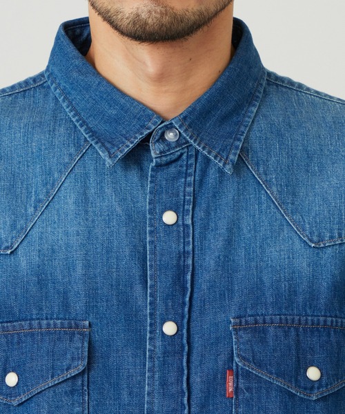 EDWIN（エドウィン）の「EDWIN エドウィン ウエスタンシャツ デニム 長袖（シャツ/ブラウス・メンズ・ブルー/インディゴブルー/ライトインディゴブルー・MEDIUM/LARGE/X-LARGE）」の19枚目の写真