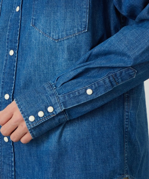 EDWIN（エドウィン）の「EDWIN エドウィン ウエスタンシャツ デニム 長袖（シャツ/ブラウス・メンズ・ブルー/インディゴブルー/ライトインディゴブルー・MEDIUM/LARGE/X-LARGE）」の21枚目の写真