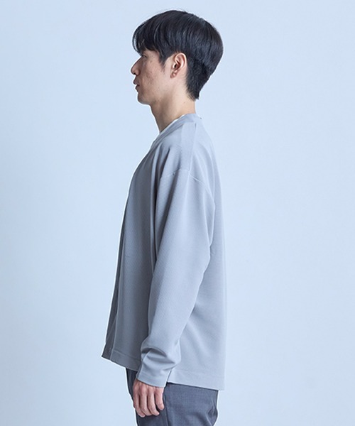 UNION STATION（ユニオンステーション）の「【WEB限定】ストレッチリップルカーディガン＜ストレッチ・マシンウォッシャブル＞（カーディガン/ボレロ・メンズ・グレイッシュベージュ/ライトグレー/オフホワイト/ブラック/ライトブルー・L/M）」の16枚目の写真