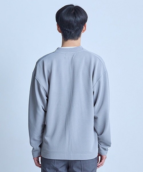 UNION STATION（ユニオンステーション）の「【WEB限定】ストレッチリップルカーディガン＜ストレッチ・マシンウォッシャブル＞（カーディガン/ボレロ・メンズ・グレイッシュベージュ/ライトグレー/オフホワイト/ブラック/ライトブルー・L/M）」の17枚目の写真