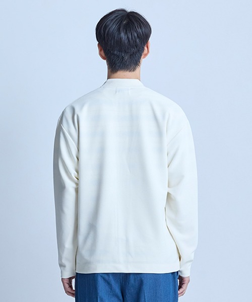 UNION STATION（ユニオンステーション）の「【WEB限定】ストレッチリップルカーディガン＜ストレッチ・マシンウォッシャブル＞（カーディガン/ボレロ・メンズ・グレイッシュベージュ/ライトグレー/オフホワイト/ブラック/ライトブルー・L/M）」の8枚目の写真