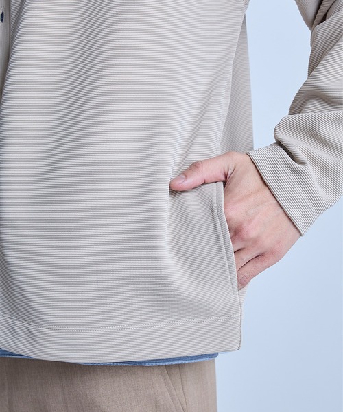 UNION STATION（ユニオンステーション）の「【WEB限定】ストレッチリップルカーディガン＜ストレッチ・マシンウォッシャブル＞（カーディガン/ボレロ・メンズ・グレイッシュベージュ/ライトグレー/オフホワイト/ブラック/ライトブルー・L/M）」の14枚目の写真