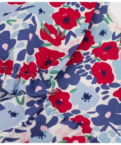 PETIT BATEAU（プチバトー）の「フラワープリント長袖ブラウス（シャツ/ブラウス・キッズ・ホワイト系その他・3YEAR/4YEAR/5YEAR）」の6枚目の写真