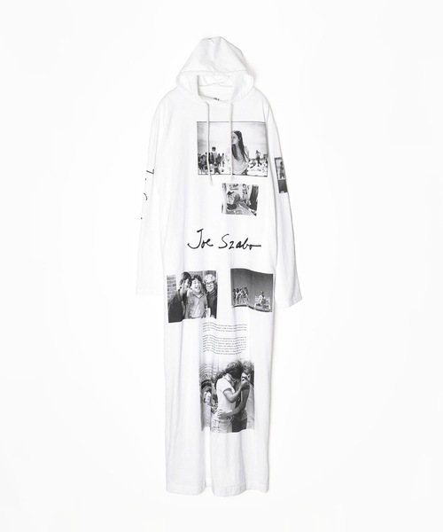 HOLIDAY(ホリデイ)の「SUPER FINE DRY L/S HOODED DRESS (Joe Szabo) スーパーファインドライロングスリーブフーデッドドレス (ジョセフスザボ)(ワンピース・レディース・ホワイト/ブラック・ONE SIZE)」の2枚目の写真