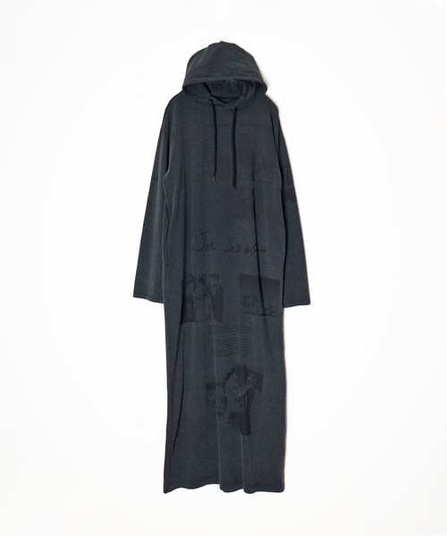 HOLIDAY(ホリデイ)の「SUPER FINE DRY L/S HOODED DRESS (Joe Szabo) スーパーファインドライロングスリーブフーデッドドレス (ジョセフスザボ)(ワンピース・レディース・ホワイト/ブラック・ONE SIZE)」の1枚目の写真