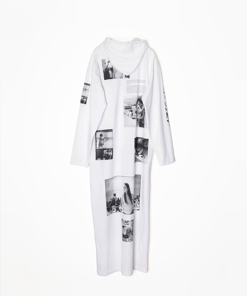 HOLIDAY(ホリデイ)の「SUPER FINE DRY L/S HOODED DRESS (Joe Szabo) スーパーファインドライロングスリーブフーデッドドレス (ジョセフスザボ)(ワンピース・レディース・ホワイト/ブラック・ONE SIZE)」の3枚目の写真