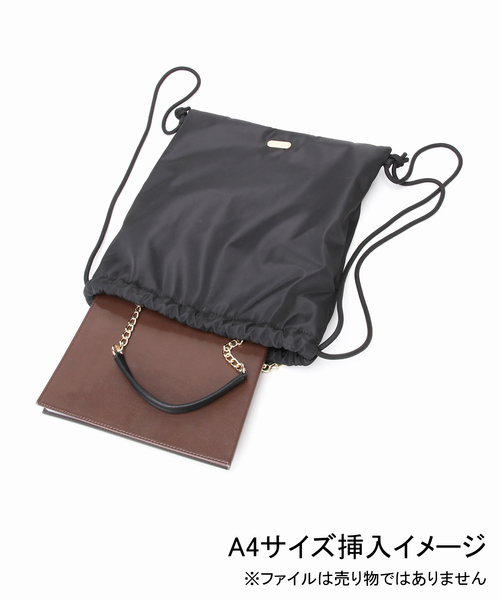 OUTDOOR PRODUCTS(アウトドアプロダクツ)の「OUTDOOR/アウトドア SLOBE別注 ナップサック(バックパック/リュック・レディース・ブラック・FREE)」の18枚目の写真