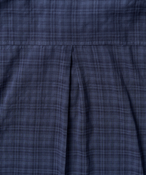 EXCONTAINER（エックスコンテナ）の「ミューテッドチェックセミクロップシャツ（BLUE）（シャツ/ブラウス・メンズ・その他・MEDIUM/LARGE/X-LARGE）」の6枚目の写真