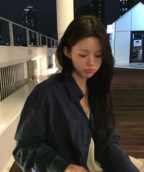 EXCONTAINER（エックスコンテナ）の「ミューテッドチェックセミクロップシャツ（BLUE）（シャツ/ブラウス・メンズ・その他・MEDIUM/LARGE/X-LARGE）」の10枚目の写真