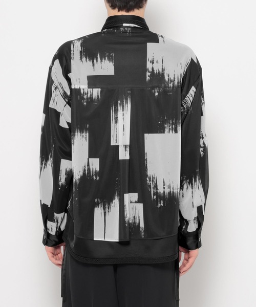 HARE（ハレ）の「シアーカラーレイヤードシャツ(HARE)（シャツ/ブラウス・メンズ・ブラック系その他/グリーン/ブラック・FREE）」の19枚目の写真