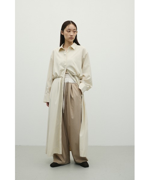 STYLEMIXER(スタイルミキサー)の「ヨークレイヤードシャツワンピース(シャツワンピース・レディース・ミント/チャコールグレー/アイボリー・SMALL/MEDIUM)」の13枚目の写真