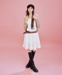 Wacky WiLLy（ワッキーウィリー）の「ウィメンズコットンアイレットビスチェワンピースホワイト（ワンピース）」