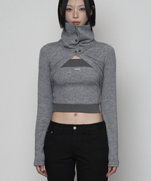 Polar Open Bolero Top Set (MELANGE GRAY)
