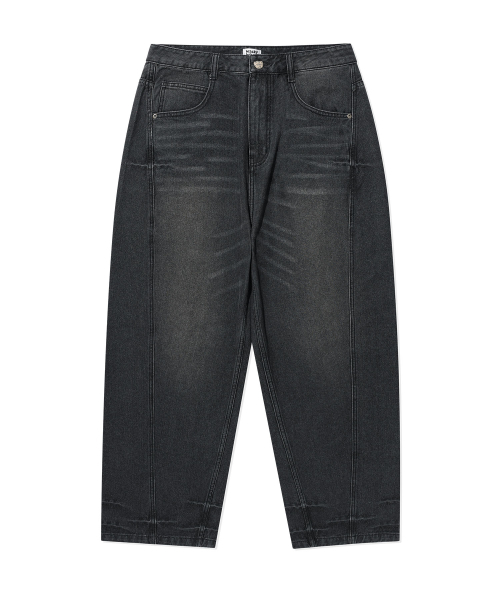 Wacky WiLLy（ワッキーウィリー）の「[26SS] ワイドデニムパンツブラック（デニムパンツ・レディース・その他・SMALL/MEDIUM/LARGE/X-LARGE）」の2枚目の写真