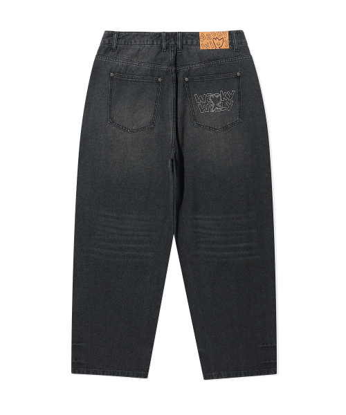 Wacky WiLLy（ワッキーウィリー）の「[26SS] ワイドデニムパンツブラック（デニムパンツ・レディース・その他・SMALL/MEDIUM/LARGE/X-LARGE）」の3枚目の写真