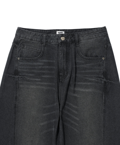 Wacky WiLLy（ワッキーウィリー）の「[26SS] ワイドデニムパンツブラック（デニムパンツ・レディース・その他・SMALL/MEDIUM/LARGE/X-LARGE）」の4枚目の写真