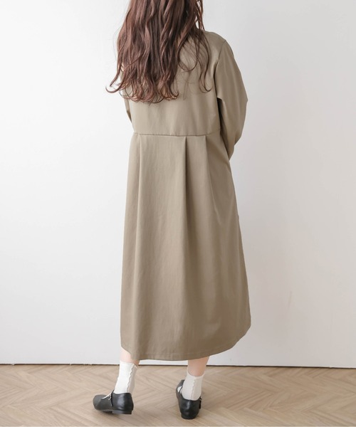 SUGAR BISKET（シュガービスケット）の「バンドカラーシャツワンピース（シャツワンピース・レディース・グレイッシュベージュ/ブラック/ベージュ・フリー）」の10枚目の写真