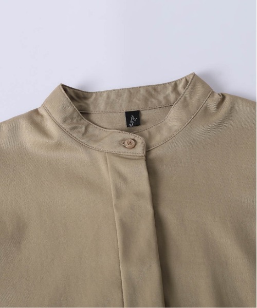 SUGAR BISKET（シュガービスケット）の「バンドカラーシャツワンピース（シャツワンピース・レディース・グレイッシュベージュ/ブラック/ベージュ・フリー）」の20枚目の写真