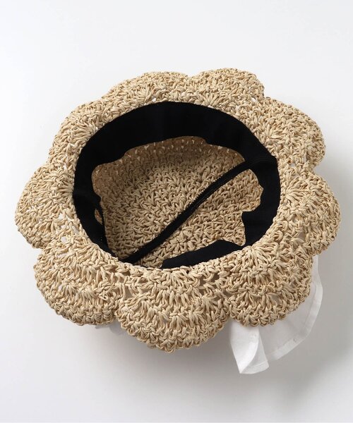 apres les cours（アプレレクール）の「ボリュームリボンベビーペーパーハット（ハット・キッズ・ベージュ・46/48）」の6枚目の写真