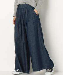 Another Edition | タックワイドパンツ コバルトブルー/ AEBC TUCK WIDE PT75◆(その他パンツ)