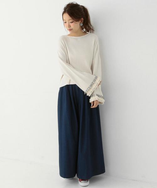 Another Edition（アナザーエディション）の「タックワイドパンツ コバルトブルー/ AEBC TUCK WIDE PT75◆（その他パンツ・レディース・コバルトブルー・SMALL/MEDIUM）」の4枚目の写真