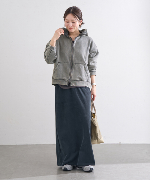 JOURNAL STANDARD(ジャーナルスタンダード)の「ピグメントスウェットパーカー(パーカー・レディース・ブラック系その他/ライトグレー・FREE)」の3枚目の写真