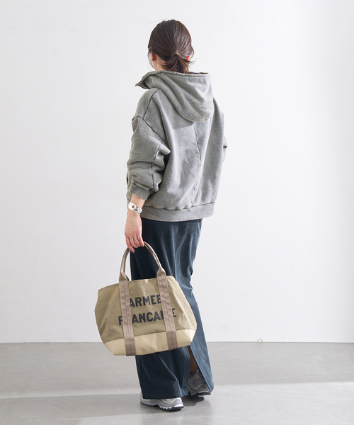 JOURNAL STANDARD(ジャーナルスタンダード)の「ピグメントスウェットパーカー(パーカー・レディース・ブラック系その他/ライトグレー・FREE)」の6枚目の写真