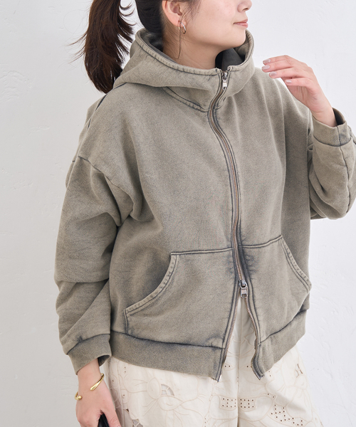 JOURNAL STANDARD(ジャーナルスタンダード)の「ピグメントスウェットパーカー(パーカー・レディース・ブラック系その他/ライトグレー・FREE)」の17枚目の写真