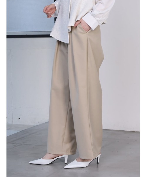 fifth(フィフス)の「【kokoセレクト】【SETUP対応】【XSサイズあり】ツータックワイドパンツ(その他パンツ・レディース・ネイビー/ベージュ/チャコールグレー・M/XS)」の14枚目の写真
