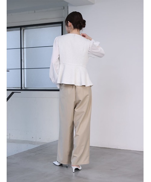 fifth(フィフス)の「【kokoセレクト】【SETUP対応】【XSサイズあり】ツータックワイドパンツ(その他パンツ・レディース・ネイビー/ベージュ/チャコールグレー・M/XS)」の18枚目の写真