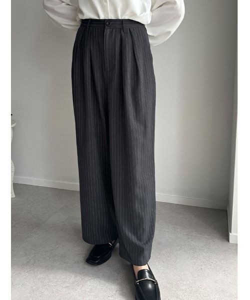 fifth(フィフス)の「【kokoセレクト】【SETUP対応】【XSサイズあり】ツータックワイドパンツ(その他パンツ・レディース・ネイビー/ベージュ/チャコールグレー・M/XS)」の20枚目の写真