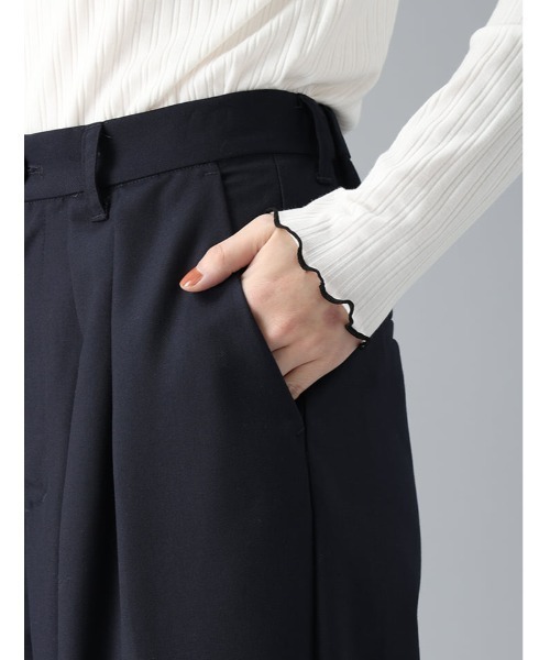 fifth(フィフス)の「【kokoセレクト】【SETUP対応】【XSサイズあり】ツータックワイドパンツ(その他パンツ・レディース・ネイビー/ベージュ/チャコールグレー・M/XS)」の11枚目の写真