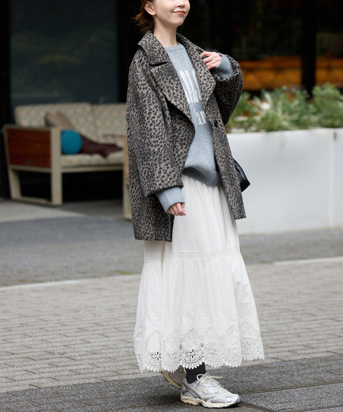 SLOBE IENA(スローブイエナ)の「《追加2》コットンボイルケミカルレーススカート(スカート・レディース・ブラック/ホワイト・FREE)」の19枚目の写真
