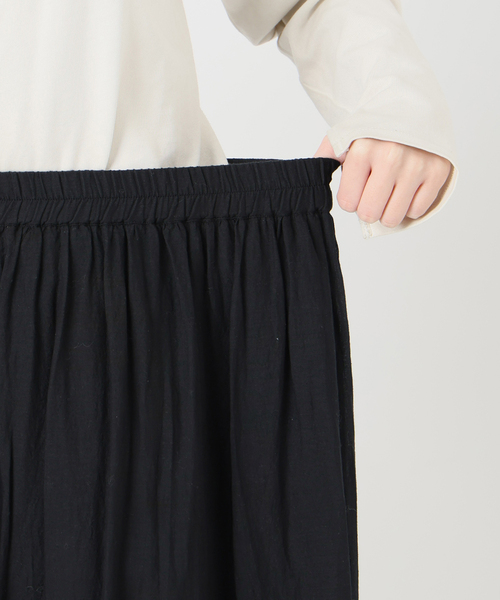 SLOBE IENA(スローブイエナ)の「《WEB限定/追加2》コットンボイルケミカルレーススカート(スカート・レディース・ブラック/ホワイト・FREE)」の6枚目の写真