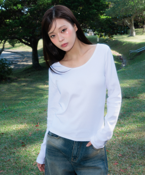 ROSEFRANTZ（ロゼフランツ）の「Essential Rose Label Long Sleeve [Ivory]（Tシャツ/カットソー・レディース・アイボリー・MEDIUM/SMALL）」の7枚目の写真
