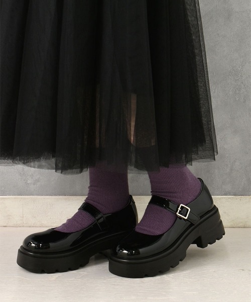 Bleu Bleuet（ブルーブルーエ）の「【ZOZO限定】ストラップ厚底シューズ（パンプス・レディース・ブラック系その他/ブラック・LL/L/M/S）」の2枚目の写真