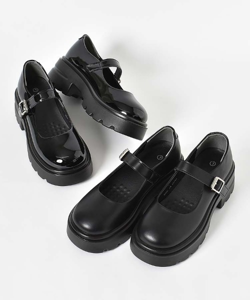 Bleu Bleuet（ブルーブルーエ）の「【ZOZO限定】ストラップ厚底シューズ（パンプス・レディース・ブラック系その他/ブラック・LL/L/M/S）」の9枚目の写真