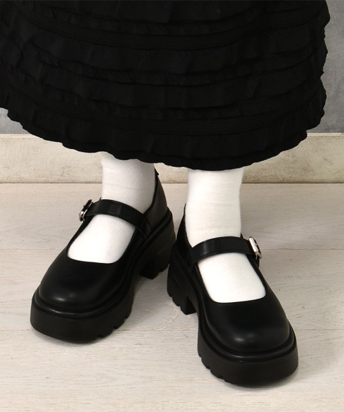 Bleu Bleuet（ブルーブルーエ）の「【ZOZO限定】ストラップ厚底シューズ（パンプス・レディース・ブラック系その他/ブラック・LL/L/M/S）」の11枚目の写真