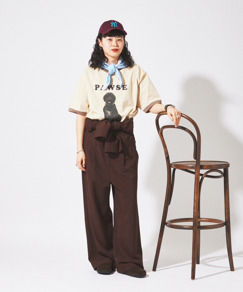 Snow Peak(スノーピーク)の「snow peak / スノーピーク 別注 レスティング ドッグ リンガー Tシャツ(Tシャツ/カットソー・メンズ・ベージュ・X-LARGE/LARGE/MEDIUM)」の12枚目の写真