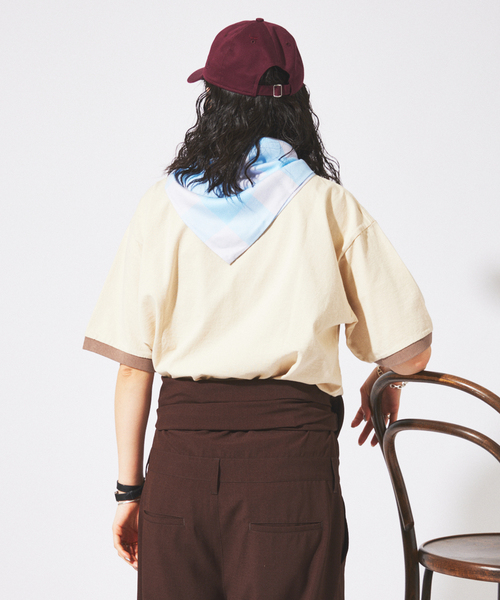 Snow Peak(スノーピーク)の「snow peak / スノーピーク 別注 レスティング ドッグ リンガー Tシャツ(Tシャツ/カットソー・メンズ・ベージュ・X-LARGE/LARGE/MEDIUM)」の10枚目の写真