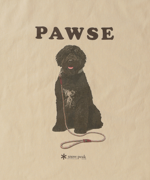 Snow Peak(スノーピーク)の「snow peak / スノーピーク 別注 レスティング ドッグ リンガー Tシャツ(Tシャツ/カットソー・メンズ・ベージュ・X-LARGE/LARGE/MEDIUM)」の5枚目の写真