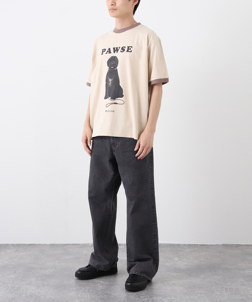 Snow Peak(スノーピーク)の「snow peak / スノーピーク 別注 レスティング ドッグ リンガー Tシャツ(Tシャツ/カットソー・メンズ・ベージュ・X-LARGE/LARGE/MEDIUM)」の13枚目の写真