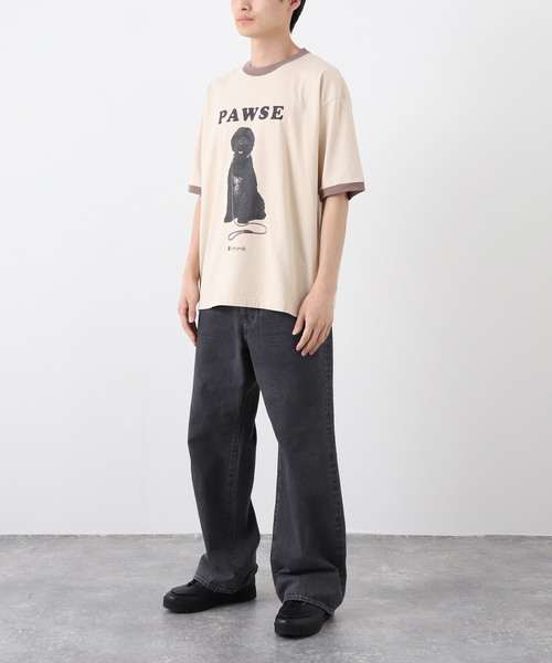 Snow Peak(スノーピーク)の「snow peak / スノーピーク 別注 レスティング ドッグ リンガー Tシャツ(Tシャツ/カットソー・メンズ・ベージュ・X-LARGE/LARGE/MEDIUM)」の14枚目の写真