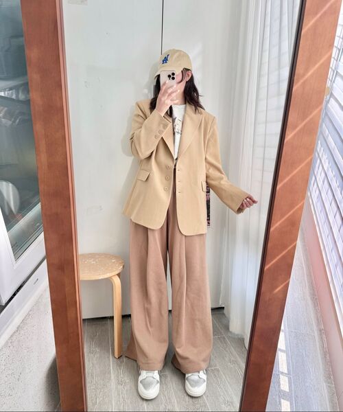 MELLOTORY(メロートリー)の「3ボタンブレザー(ベージュ)(テーラードジャケット・レディース・ベージュ・FREE)」の6枚目の写真
