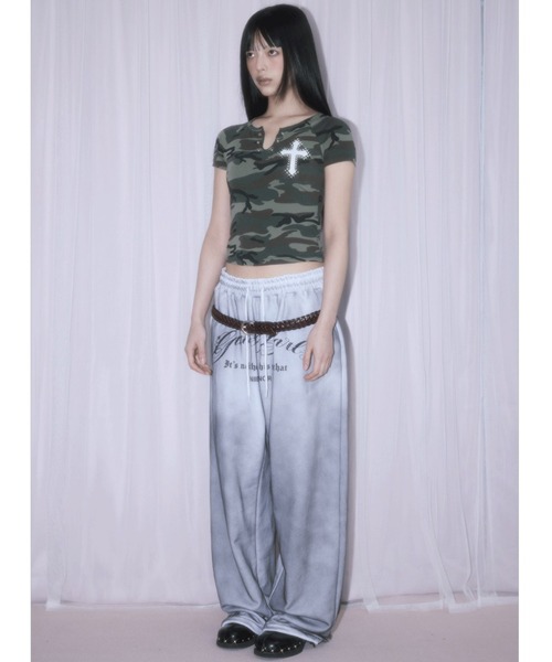 NIIER NOR(ニアノア)の「A'GEM/9 × .kom 『NIIER NOR/ニーアノア』 LACE CROSS SWEATPANTS/レースクロススウェットパンツ(スウェットパンツ・レディース・ホワイト/グレー・FREE)」の5枚目の写真