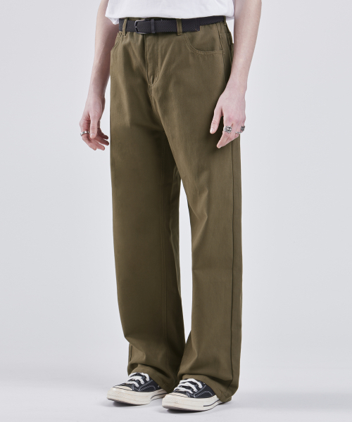 VTWO(ブイツー)の「ウォッシュドワイドコットンパンツ (カーキ)(その他パンツ・メンズ・その他・SMALL/MEDIUM/LARGE)」の2枚目の写真