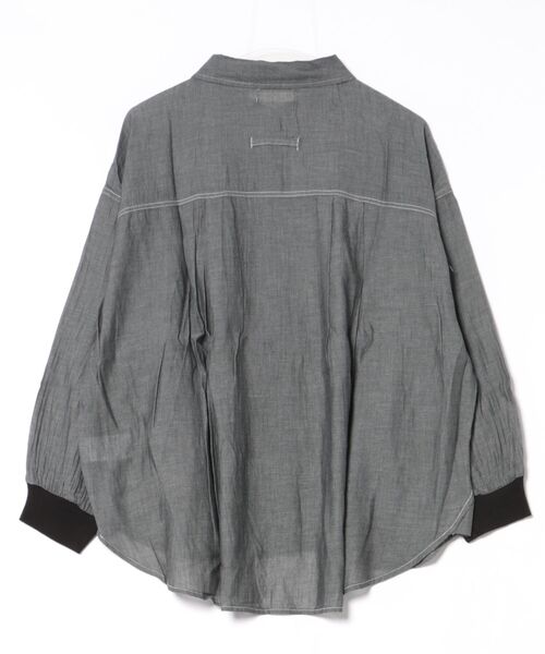 gossara(ゴサラ)の「【大人カジュアルにぴったり】2.2オンスデニムリブ袖シャツ(シャツ/ブラウス・レディース・ライトベージュ/ブラック/ブルー・FREE)」の22枚目の写真