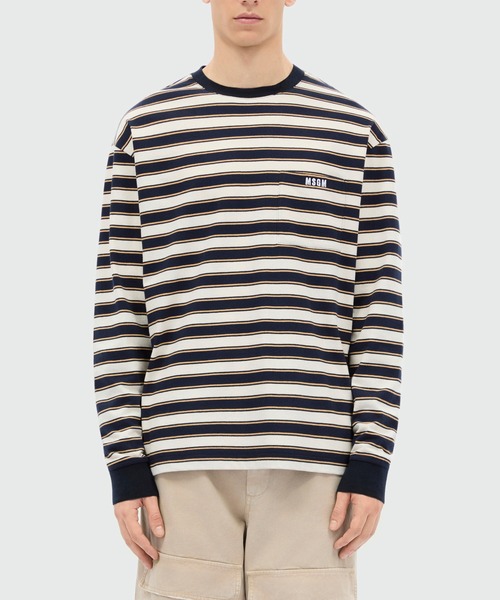 MSGM（エムエスジーエム）の「マルチストライプ ロングスリーブTシャツ（Tシャツ/カットソー・メンズ・ホワイト×ブルー・M/S）」の5枚目の写真
